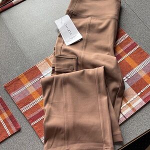 Athleta Tan Delancey Straight Cargo Flare pant